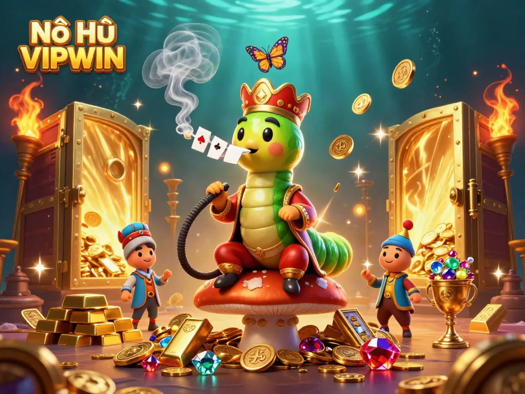 Experience Nổ Hũ VIPWIN with thrilling jackpot action from vibrant 3D characters and elements.