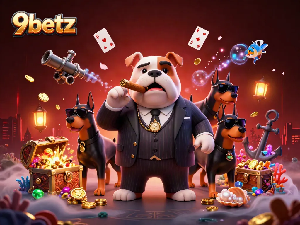 Experience thrilling adventures at 9betz with vibrant characters and exciting game elements surrounding them.
