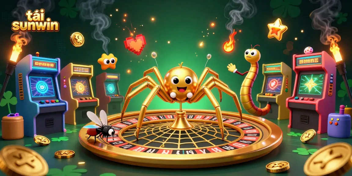 Experience the thrill of games and winning with tải sunwin's golden spider and roulette wheel