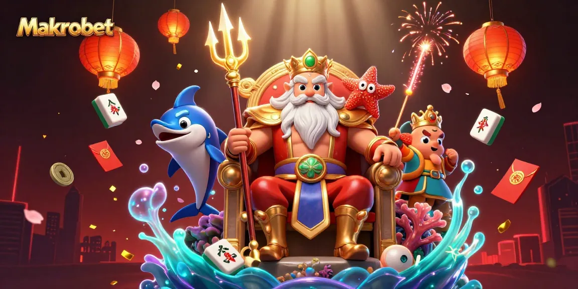 Engage in thrilling gameplay with Makrobet's underwater kingdom featuring Neptune and adventure elements