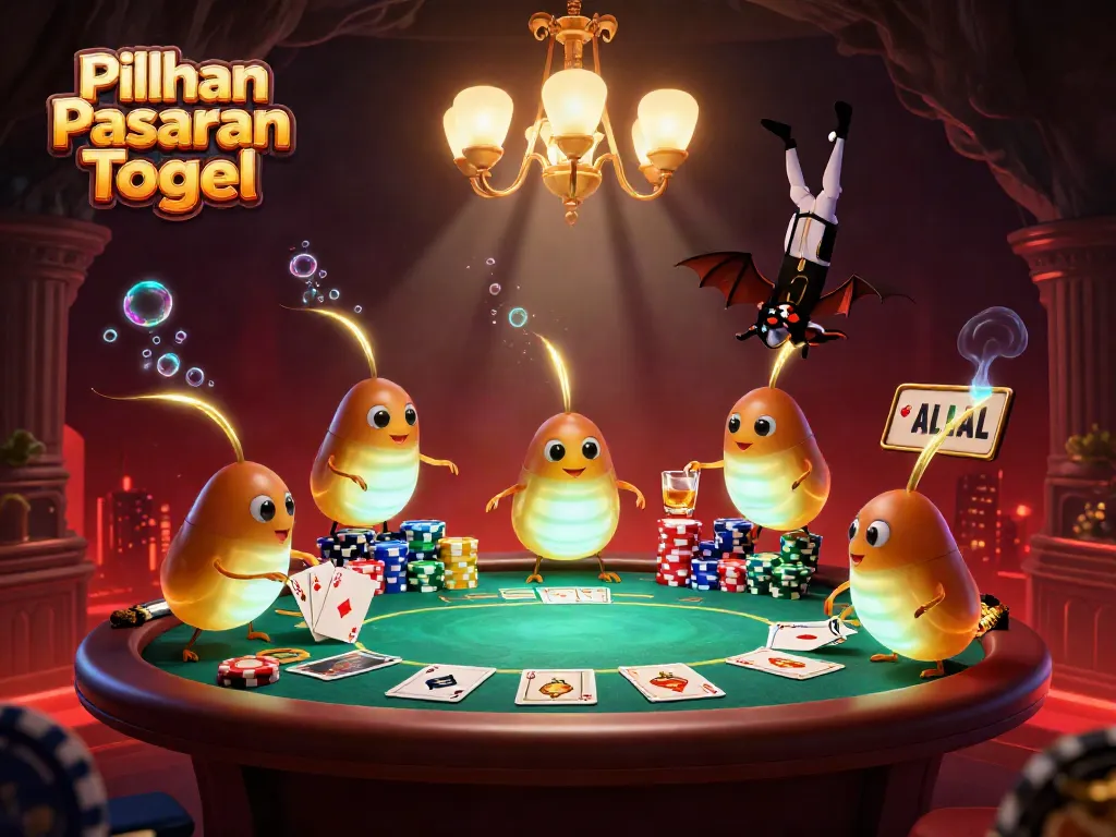 Visualisasi pilihan pasaran togel dengan glowworm dan dealer di tempat kasino