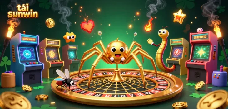 Experience the thrill of games and winning with tải sunwin's golden spider and roulette wheel