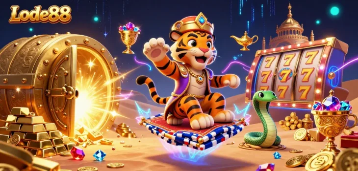 Lode88 brings to life an exciting slot adventure with a magical sultan aboard a carpet.